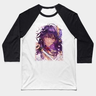 Raiden with Sakura Petals Baseball T-Shirt